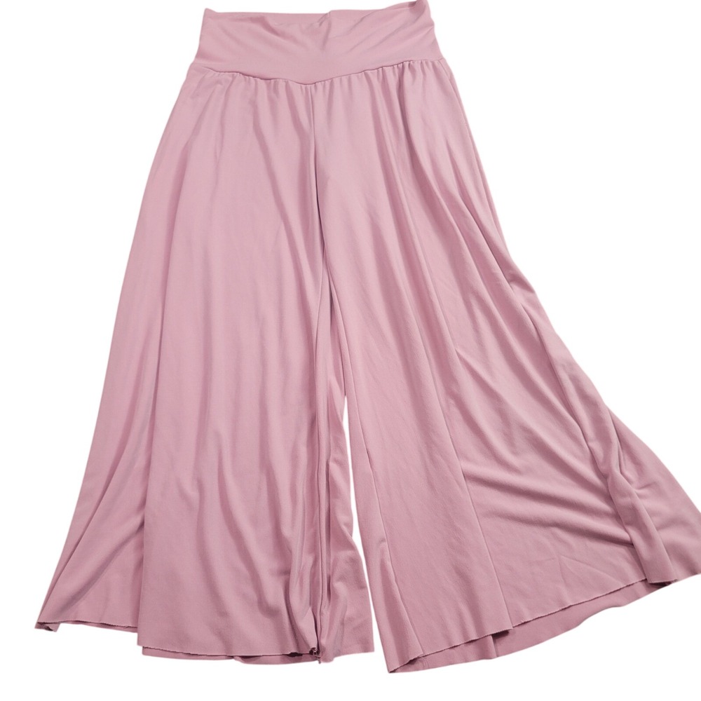 No Boundaries Wide Leg Pants Women Medium Pink Palazzo Boho‎ Flowy High Waist